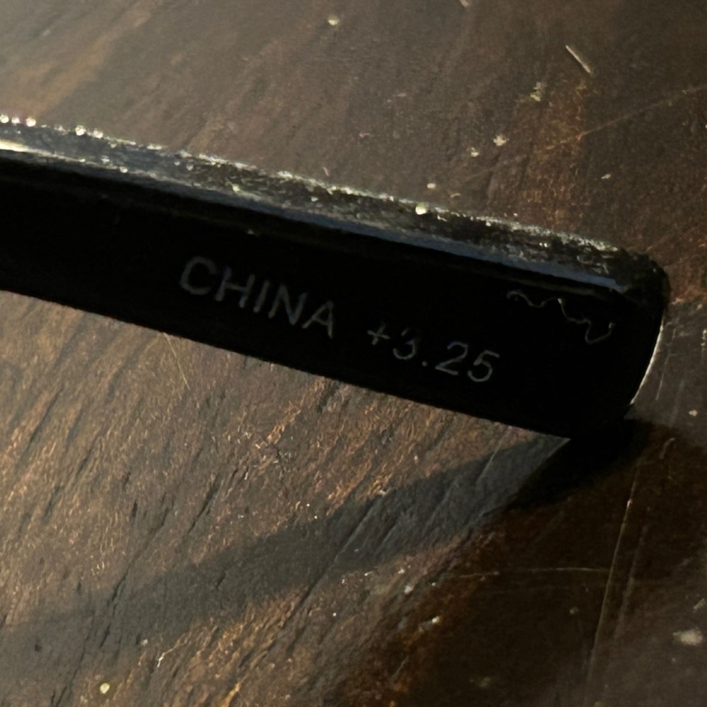 Black Rectangular Glasses Readers 3.25 Unisex - image 7